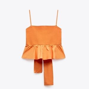 Orange ZARA bow top